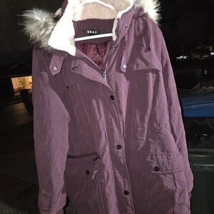 DKNY Women's Deep Burgundy Ski Jacket